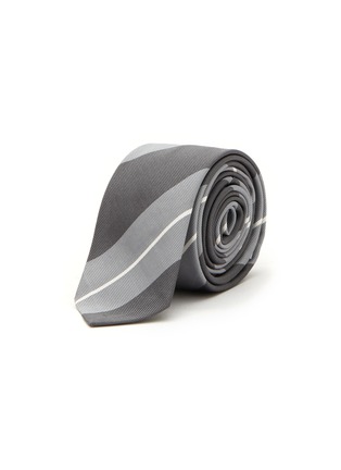 Main View - Click To Enlarge - THOM BROWNE  - Striped Silk Cotton Blend Tie
