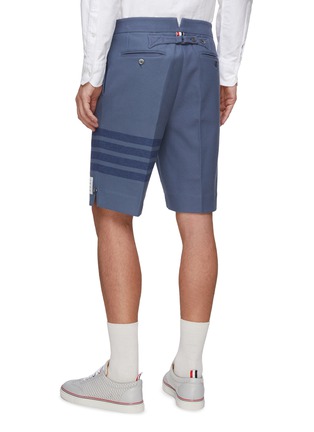 Back View - Click To Enlarge - THOM BROWNE  - 4 Bar Flat Front Double Face Tech Twill Bermuda Shorts