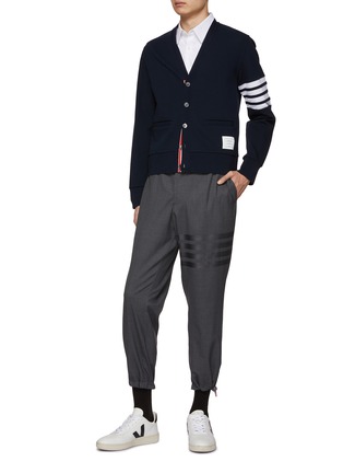Figure View - Click To Enlarge - THOM BROWNE  - 4 Bar Adjustable Cuff Track Pant