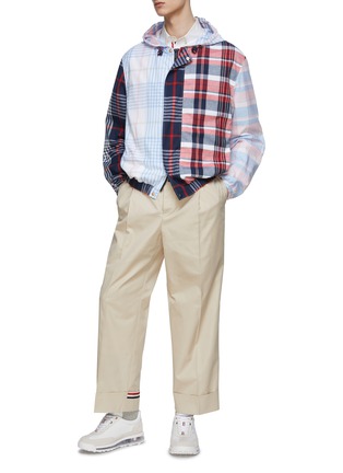 Figure View - Click To Enlarge - THOM BROWNE  - Fun-Mix Plaid Toggle Hood Madras Cotton Jacket