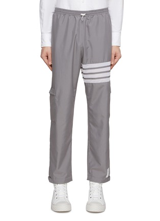 Main View - Click To Enlarge - THOM BROWNE  - MESH 4 BAR STRIPE MILITARY RIPSTOP PACKABLE PANTS