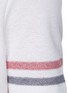  - THOM BROWNE - Tricoloured Sleeve Stripe Textured Cotton Crewneck T-Shirt