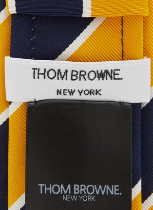 Detail View - Click To Enlarge - THOM BROWNE  - Striped Silk Cotton Blend Tie