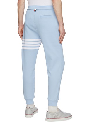 Back View - Click To Enlarge - THOM BROWNE - 4 Bar Stripe Cotton Waffle Knit Sweatpants