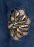  - AREA - Mussel Flower Motif Cutout Heart Appliqué Straight Leg Jeans