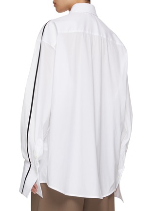 Back View - Click To Enlarge - PETER DO - Sleeve Piping Boyfriend Shirt