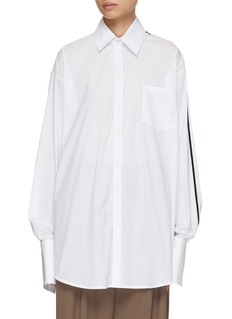 Peter Do Sleeve Piping Boyfriend Shirt in White