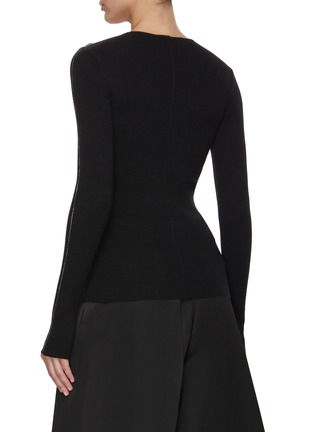 Back View - Click To Enlarge - PETER DO - Ribbed Knit Fitted Top