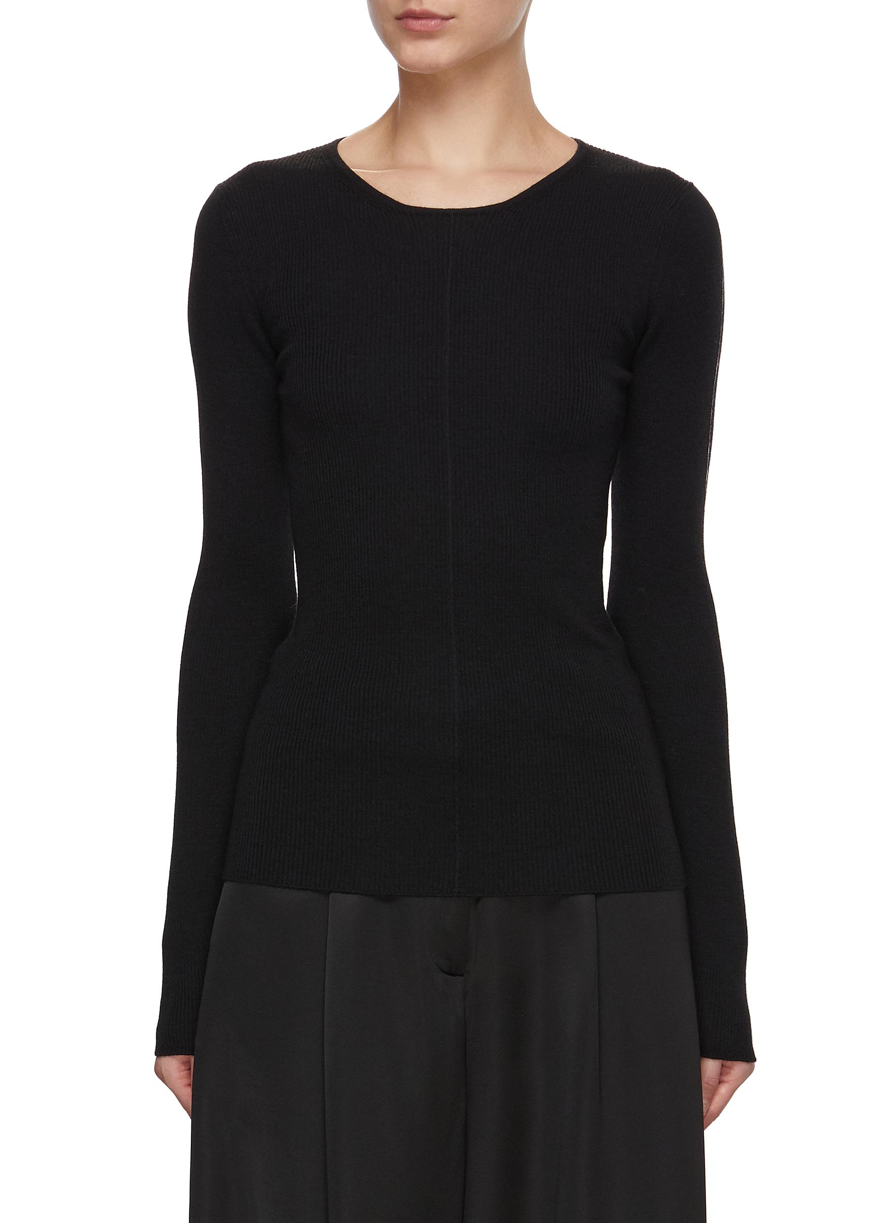 PETER DO RIBBED KNIT FITTED TOP