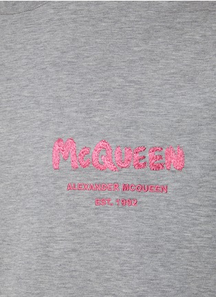  - ALEXANDER MCQUEEN - Logo Embroidery Crewneck Short Sleeve Cotton T-Shirt