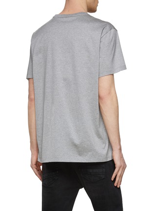 Back View - Click To Enlarge - ALEXANDER MCQUEEN - Logo Embroidery Crewneck Short Sleeve Cotton T-Shirt