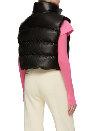 Back View - Click To Enlarge - AMIRI - Leather Shrunken Puffer Vest