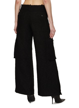 Back View - Click To Enlarge - AMIRI - High Rise Wide Leg Cotton Blend Cargo Pants