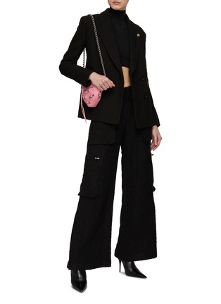 Figure View - Click To Enlarge - AMIRI - High Rise Wide Leg Cotton Blend Cargo Pants