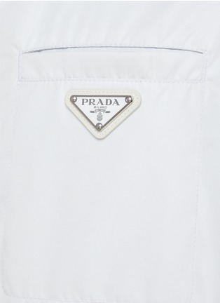  - PRADA - Logo Appliqué Nylon Front Zip Shirt Jacket