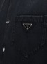  - PRADA - Logo Plaque Short Sleeve Snap Button Front Denim Shirt