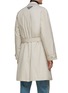 Back View - Click To Enlarge - PRADA - Knit Logo Patch Cotton Blend Belted Coat