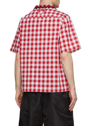 Back View - Click To Enlarge - PRADA - ‘Vichy’ Cotton Button Up Shirt