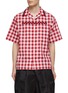 Main View - Click To Enlarge - PRADA - ‘Vichy’ Cotton Button Up Shirt