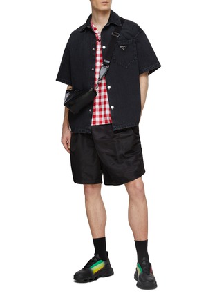 Figure View - Click To Enlarge - PRADA - ‘Vichy’ Cotton Button Up Shirt