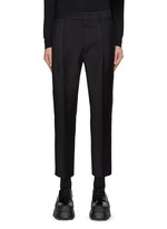 PRADA | Pleated Mohair Blend Cropped Straight Pants | Men | Lane
