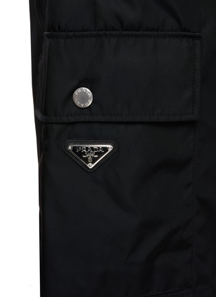  - PRADA - Logo Plaque Flat Front Re-Nylon Cargo Shorts