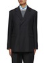 Main View - Click To Enlarge - PRADA - Double Breasted Notch Lapel Mohair Blazer