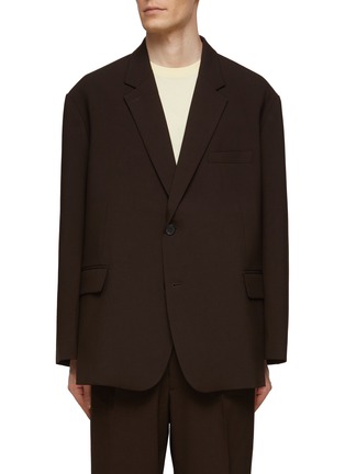 Main View - Click To Enlarge - THE FRANKIE SHOP - ‘Beo’ Drop Shoulder Single Breasted Blazer