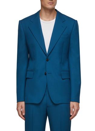 Main View - Click To Enlarge - ALEXANDER MCQUEEN - UNIFORM NEAT SHOULDER SINGLE BREASTED SERGE BLAZER