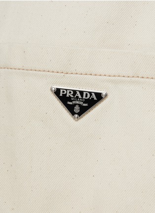  - PRADA - Logo Appliqué Snap Button Front Denim Shirt