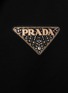  - PRADA - Stone Embellished Triangular Logo Zip Up Hoodie