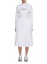 Main View - Click To Enlarge - PRADA - Convertible Cotton Poplin Flared Shirt Dress