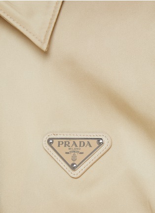  - PRADA - Drawstring Hem Logo Re-Nylon Zip Up Blouson Jacket