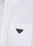  - PRADA - Logo Plaque Cotton Poplin Bowling Shirt