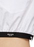  - PRADA - Logo Print Elasticated Hem Cropped Shirt