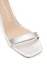 Detail View - Click To Enlarge - STUART WEITZMAN - ‘NUDISTCURVE’ 75 SINGLE BAND SQUARE TOE LEATHER BLOCK HEELED SANDALS