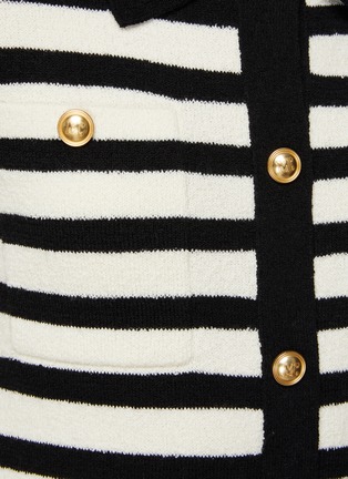  - MO&CO. - Polo Collar Striped Midi Dress
