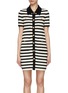 Main View - Click To Enlarge - MO&CO. - Polo Collar Striped Midi Dress