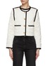 Main View - Click To Enlarge - MO&CO. - Contrast Trim Heart Pattern Quilted Jacket