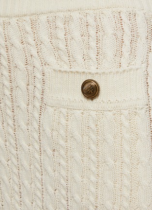  - PRADA - Cotton Blend Cable Knit Mini Skirt