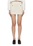 Main View - Click To Enlarge - PRADA - Cotton Blend Cable Knit Mini Skirt
