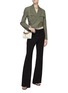 Figure View - Click To Enlarge - ALEXANDER MCQUEEN - FLAP CHEST POCKET WRAP EFFECT CROPPED JACKET