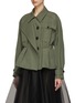 Detail View - Click To Enlarge - ALEXANDER MCQUEEN - Belted Single Breasted Puff Sleeve Military Jacket