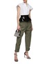 Figure View - Click To Enlarge - ALEXANDER MCQUEEN - Pleat Front Cuffed Leg Pants