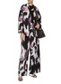 Figure View - Click To Enlarge - ALEXANDER MCQUEEN - Watercolour Brush Stroke Print Long Sleeve Blouse