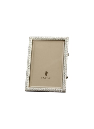 Main View - Click To Enlarge - L'OBJET - Deco Crystal Embellished Platinum Frame — Small