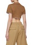 Back View - Click To Enlarge - JACQUEMUS - Cropped Ribbed Contrast Knit Top