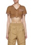 Main View - Click To Enlarge - JACQUEMUS - Cropped Ribbed Contrast Knit Top