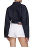 Back View - Click To Enlarge - JACQUEMUS - Cropped Zipped Denim Jacket
