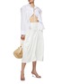 Figure View - Click To Enlarge - JACQUEMUS - Ruched Detail Draped Front D-Ring Chest Long Sleeve Shirt